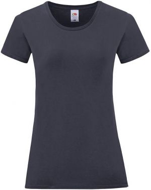 Navy blue Iconic women's t-shirt in combed cotton Fruit of the Loom