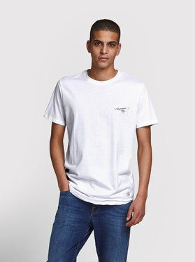 Jack&Jones PREMIUM Tričko Needle Logo 12214454 Biela Regular Fit