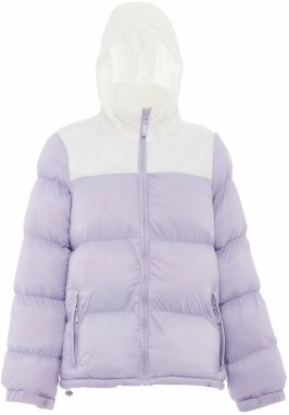 MO Zimná bunda  pastelovo fialová / biela