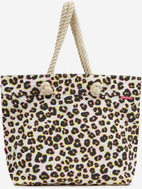 Plážová taška s krémovým vzorom Brakeburn Leopard Spot Beach Bag