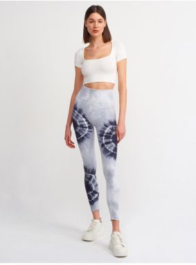 Dilvin 20300 Tie-Dye Leggings-black