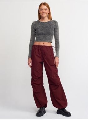 Dilvin 70400 Parachute Trousers-Burgundy