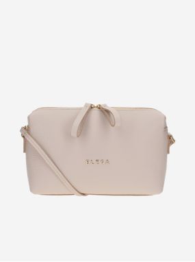 Béžová dámska kožená crossbody kabelka ELEGA Hill