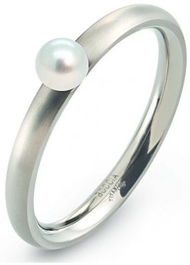 Boccia Titanium Titánový prsteň s perličkou 0145-01 53 mm