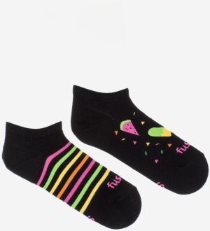 Čierne pánske vzorované ponožky Fusakle Pohoda