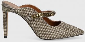 Šľapky Kurt Geiger London Duke zlatá farba, 4268540609