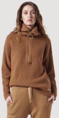 Sveter La Martina Woman Tricot Half Zip Alpaca Blend