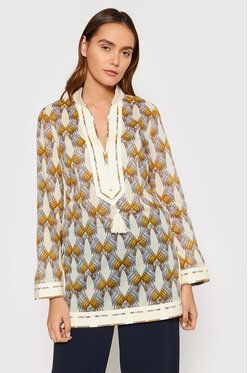 Tory Burch Tunika Printed 87522 Béžová Regular Fit