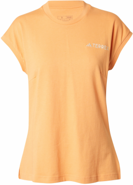 ADIDAS TERREX Funkčné tričko 'Xploric'  svetlooranžová / šedobiela