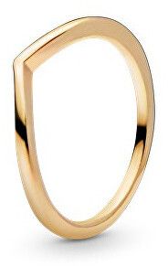 Pandora Minimalistický pozlátený prsteň Shine 168742C00 56 mm
