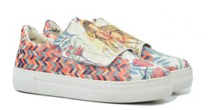 Goby biele slip on Girl With Flowers