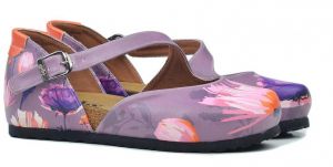Goby fialové sandále Lila Flowers