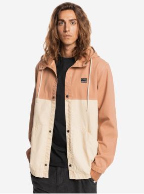 Cream-Orange Men's Lightweight Denim Jacket Quiksilver Natural Dyed - Men