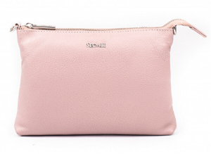 SEGALI Dámska kožená crossbody kabelka A6B Baby Pink