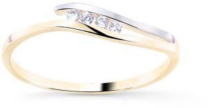 Cutie Diamonds Krásny bicolor prsteň zo zlata s briliantmi DZ8026-00-X-1 48 mm