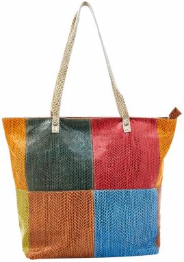 FELIPA Shopper  modrá / oranžová / červená / čierna