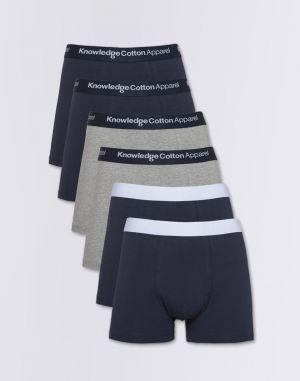 Knowledge Cotton 6-Pack Underwear 1001 Total Eclipse