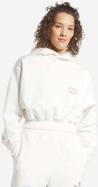 Mikina Reebok Classic Good Vibes Hoodie HT7845-white, dámska, biela farba, s kapucňou, s potlačou