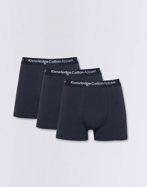 Knowledge Cotton 3-Pack Underwear 1001 Total Eclipse