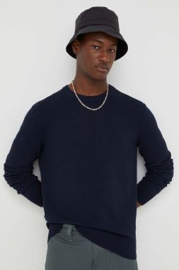 Bavlnený sveter Marc O'Polo tmavomodrá farba
