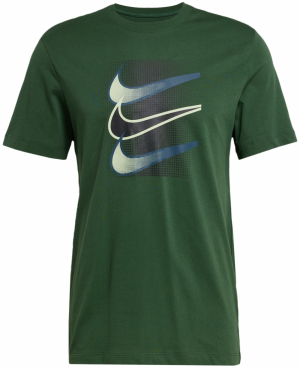 Nike Sportswear Tričko 'SWOOSH'  námornícka modrá / tmavozelená / čierna / vaječná škrupina