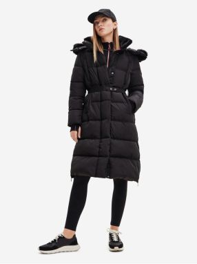 Women's Black Winter Quilted Coat Desigual Surrey - Women