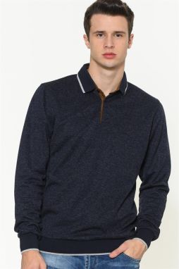 1038 DEWBERRY MENS SWEATSHIRT-PLAIN NAVY BLUE