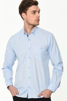 G691 DEWBERRY MENS SHIRT-PLAIN BLUE