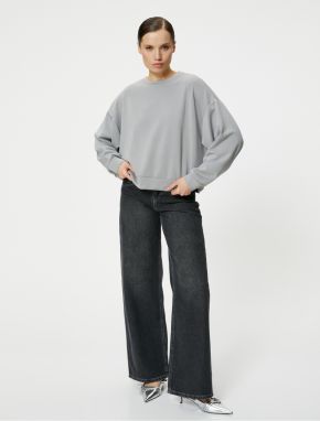 Koton Basic Sweatshirt Crew Neck Modal Blended