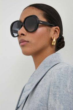 Slnečné okuliare Chloé dámske, čierna farba, CH0195S
