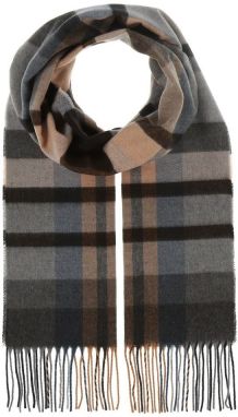 Fraas Pánská šála Tartan Check 627075 - světle šedá