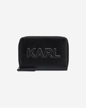 Black Women's Leather Wallet KARL LAGERFELD - Women's