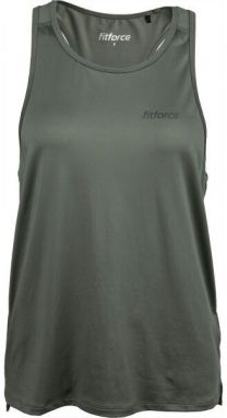 Fitforce VENICE Dámsky  fitness top, khaki, veľkosť