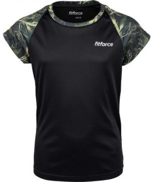 Fitforce MOOGLY Dievčenské fitness tričko, čierna, veľkosť
