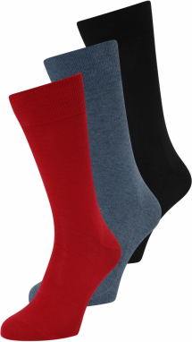 FALKE Ponožky 'Family'  modrosivá / červená / čierna