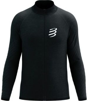 Compressport SEAMLESS ZIP SWEATSHIRT Pánska športová mikina, čierna, veľkosť