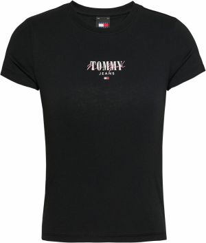 Tommy Jeans Curve Tričko 'Essential'  námornícka modrá / ružová / čierna / biela