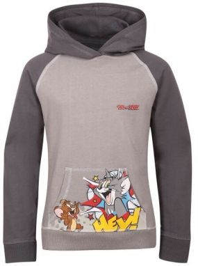 TOM AND JERRY TOM JERRY SMILE HOODIE-B Detská mikina, tmavo sivá, veľkosť