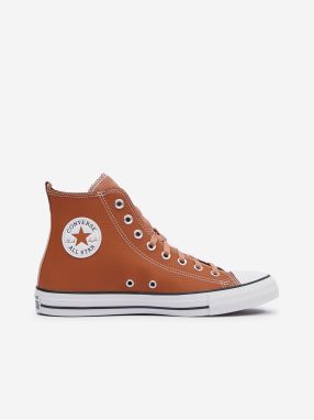 Hnedé kožené členkové tenisky Converse Chuck Taylor All Star Tectuff