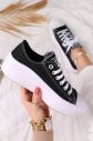 Čierne nízke tenisky na platforme Chuck Taylor All Star Canvas Color Move galéria