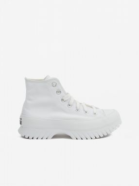 White Women's Ankle Sneakers on the Converse Platform Chuck Taylor - Women