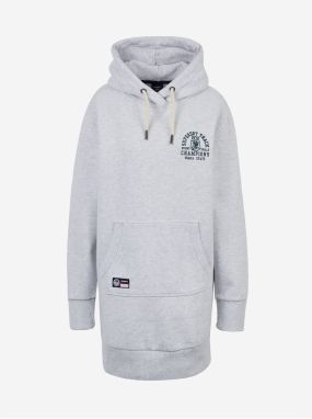 Šedé dámske mikinové šaty Superdry T&F Hood