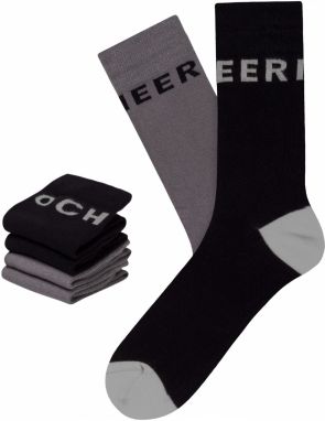 CHEERIO* Ponožky 'Best Friend'  sivá / čierna / prírodná biela