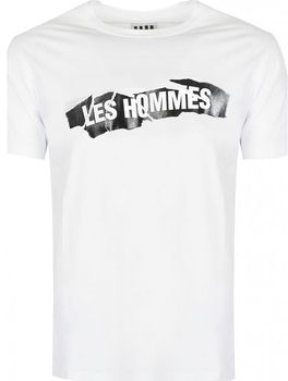 Tričká s krátkym rukávom Les Hommes  LKT200-703P | Round Neck T-Shirt