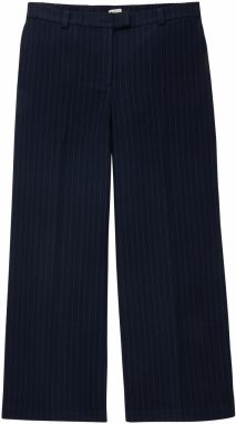 Tom Tailor Women + Nohavice s pukmi  námornícka modrá / biela