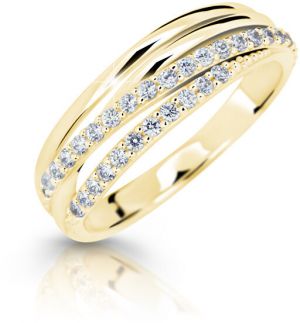 Cutie Jewellery Trblietavý prsteň zo žltého zlata Z6716-3352-10-X-1 51 mm