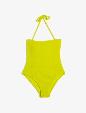 Koton Weightlifting Neck Swimsuit Textured