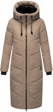 MARIKOO Zimný kabát 'Nadaree XVI'  svetlohnedá / čierna