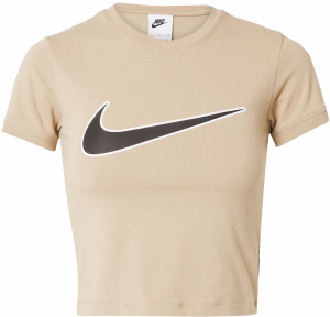 Nike Sportswear Tričko  béžová / čierna / biela