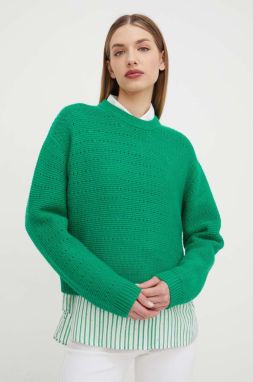 Vlnený sveter Custommade Taia dámsky, zelená farba, 999212301